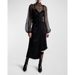 elleme organza silk dress black FR36/US4